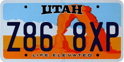 UT license plate Z868XP