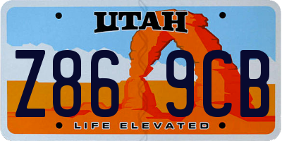 UT license plate Z869CB