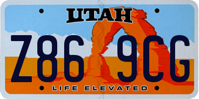 UT license plate Z869CG