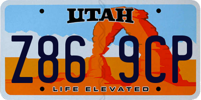 UT license plate Z869CP