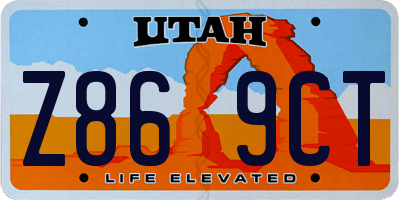 UT license plate Z869CT