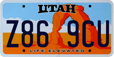 UT license plate Z869CU