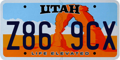 UT license plate Z869CX