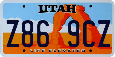 UT license plate Z869CZ