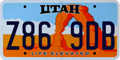 UT license plate Z869DB