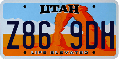 UT license plate Z869DH