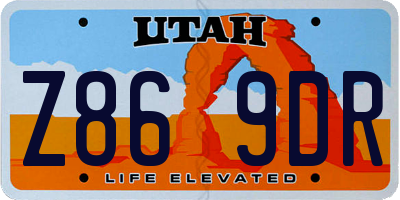 UT license plate Z869DR
