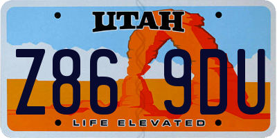 UT license plate Z869DU