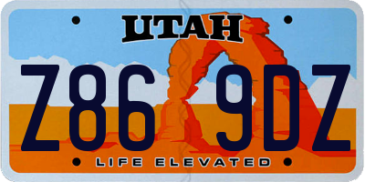 UT license plate Z869DZ