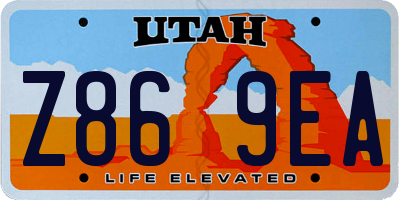 UT license plate Z869EA