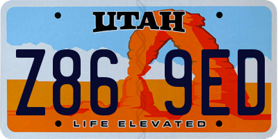 UT license plate Z869ED