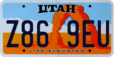 UT license plate Z869EU