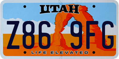 UT license plate Z869FG