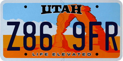 UT license plate Z869FR