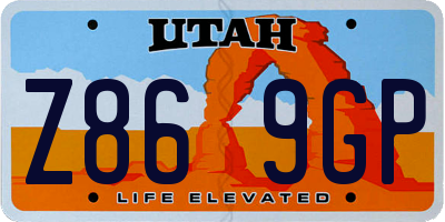 UT license plate Z869GP