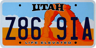 UT license plate Z869IA
