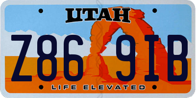 UT license plate Z869IB
