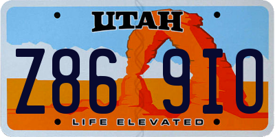 UT license plate Z869IO
