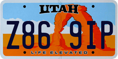 UT license plate Z869IP
