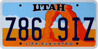 UT license plate Z869IZ