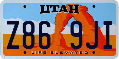 UT license plate Z869JI