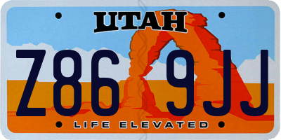 UT license plate Z869JJ