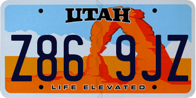 UT license plate Z869JZ