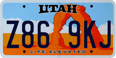 UT license plate Z869KJ