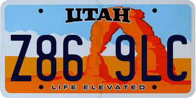 UT license plate Z869LC