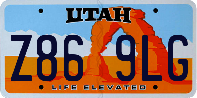 UT license plate Z869LG