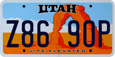 UT license plate Z869OP