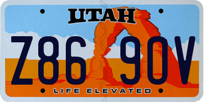 UT license plate Z869OV