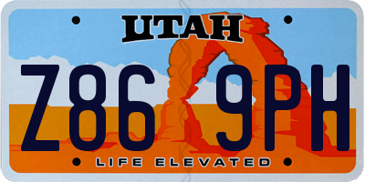 UT license plate Z869PH