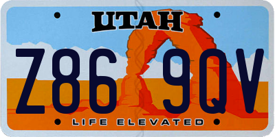 UT license plate Z869QV