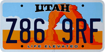 UT license plate Z869RF