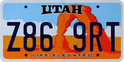 UT license plate Z869RT