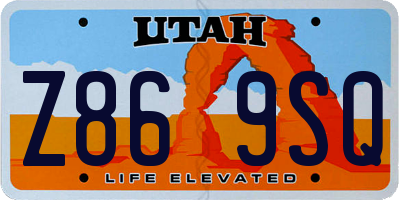 UT license plate Z869SQ