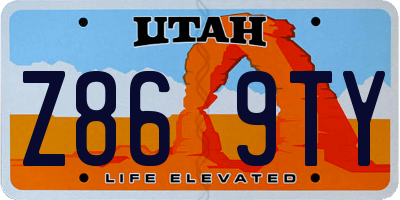 UT license plate Z869TY