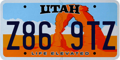 UT license plate Z869TZ