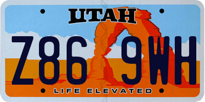 UT license plate Z869WH