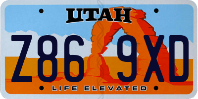 UT license plate Z869XD