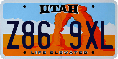 UT license plate Z869XL