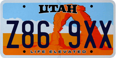UT license plate Z869XX