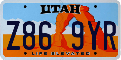 UT license plate Z869YR