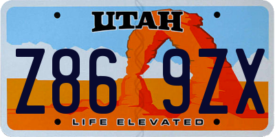 UT license plate Z869ZX