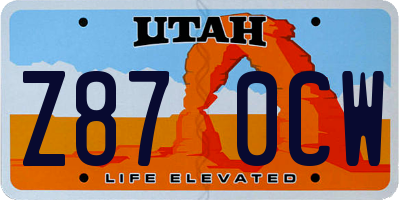 UT license plate Z870CW