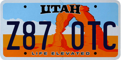UT license plate Z870TC