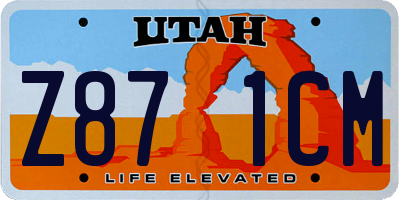 UT license plate Z871CM