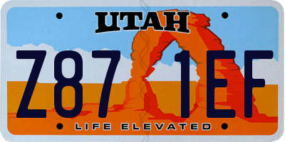 UT license plate Z871EF