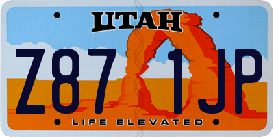 UT license plate Z871JP